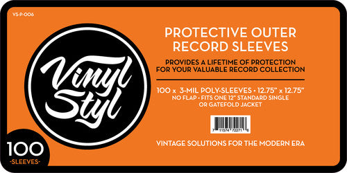 Vinyl Styl: 12" Vinyl LP Record Outer Sleeves (Clear) 100 pack
