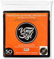 Vinyl Styl: 12" Vinyl LP Record Outer Sleeves, Re-sealable Flap (Clear) 50 pack