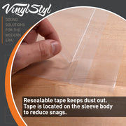 Vinyl Styl: 12" Vinyl LP Record Outer Sleeves, Re-sealable Flap (Clear) 50 pack