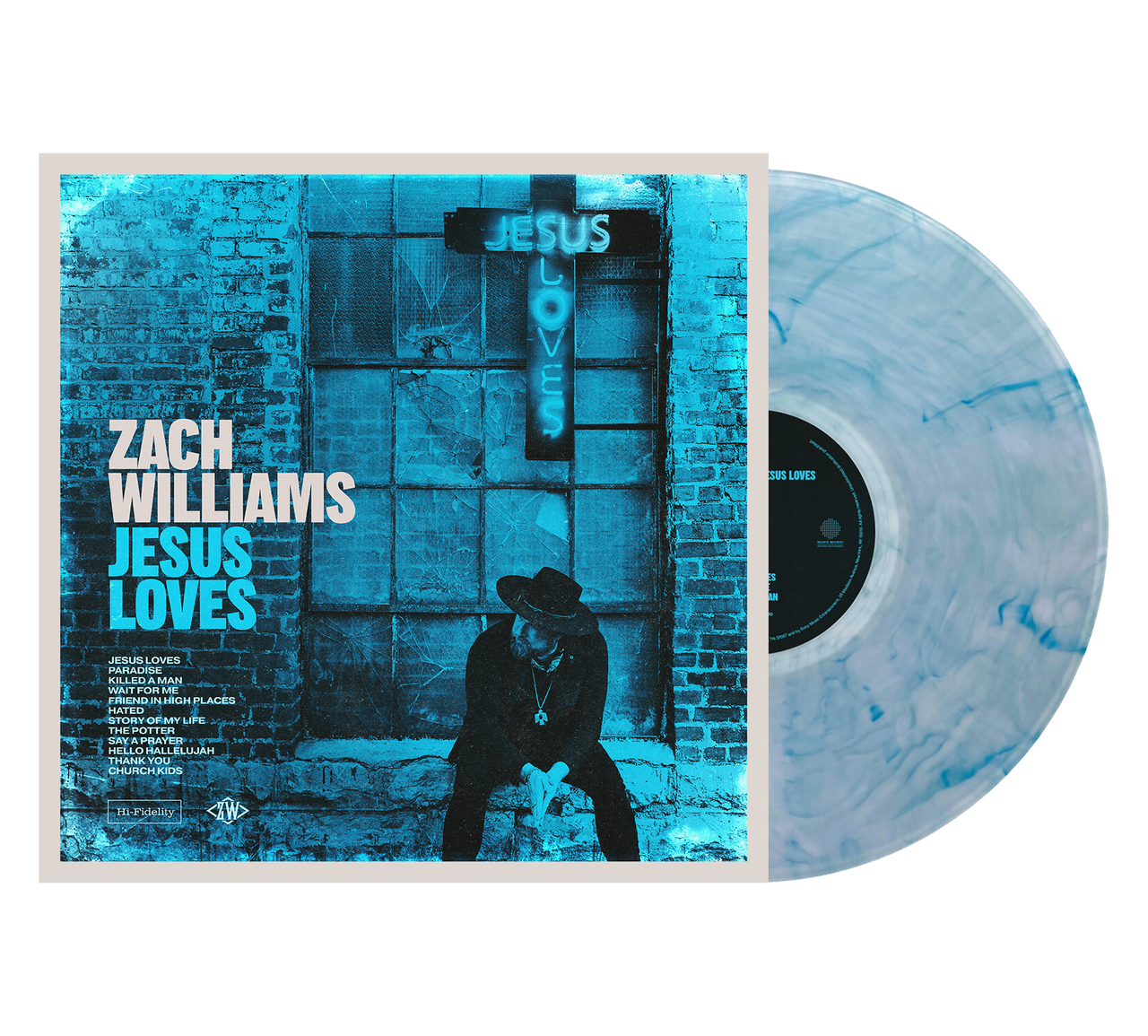 Zach Williams: Jesus Loves Vinyl LP (Clear w/ Turquoise Swirl)