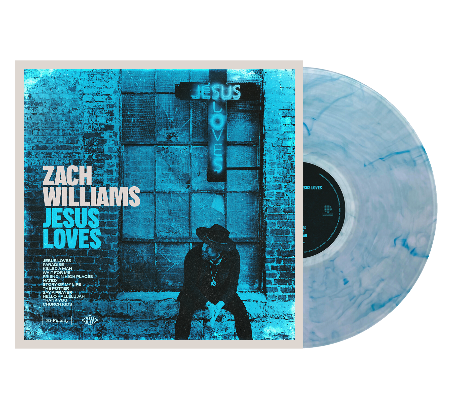 Zach Williams: Jesus Loves Vinyl LP (Clear w/ Turquoise Swirl)