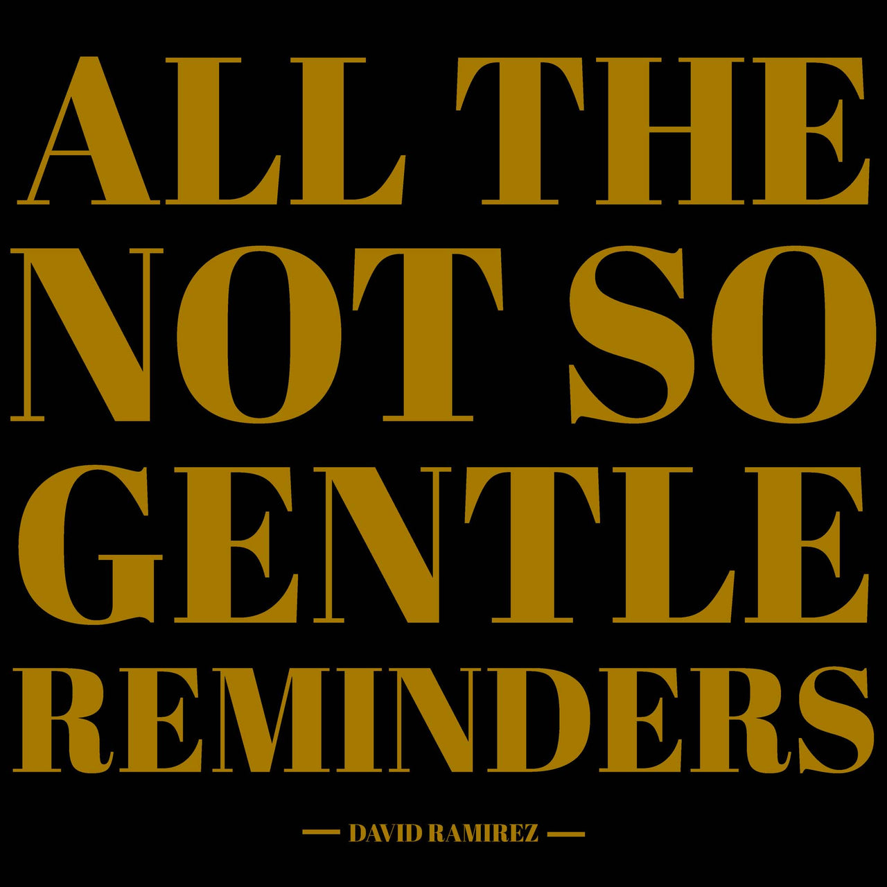 David Ramirez: All The Not So Gentle Reminders Vinyl LP