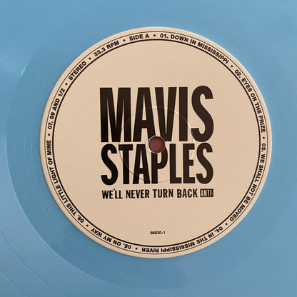 Mavis Staples: We'll Never Turn Back Vinyl LP (Aqua Blue)