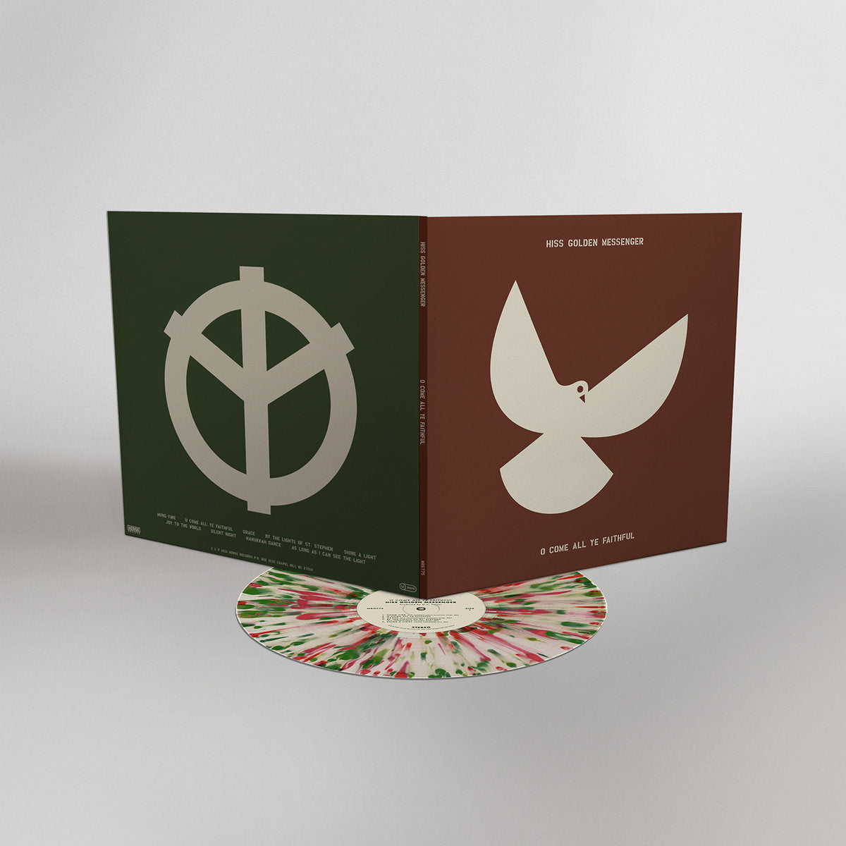 Hiss Golden Messenger: O Come All Ye Faithful Vinyl LP (Bone Green Red Tri-Color Splatter) 