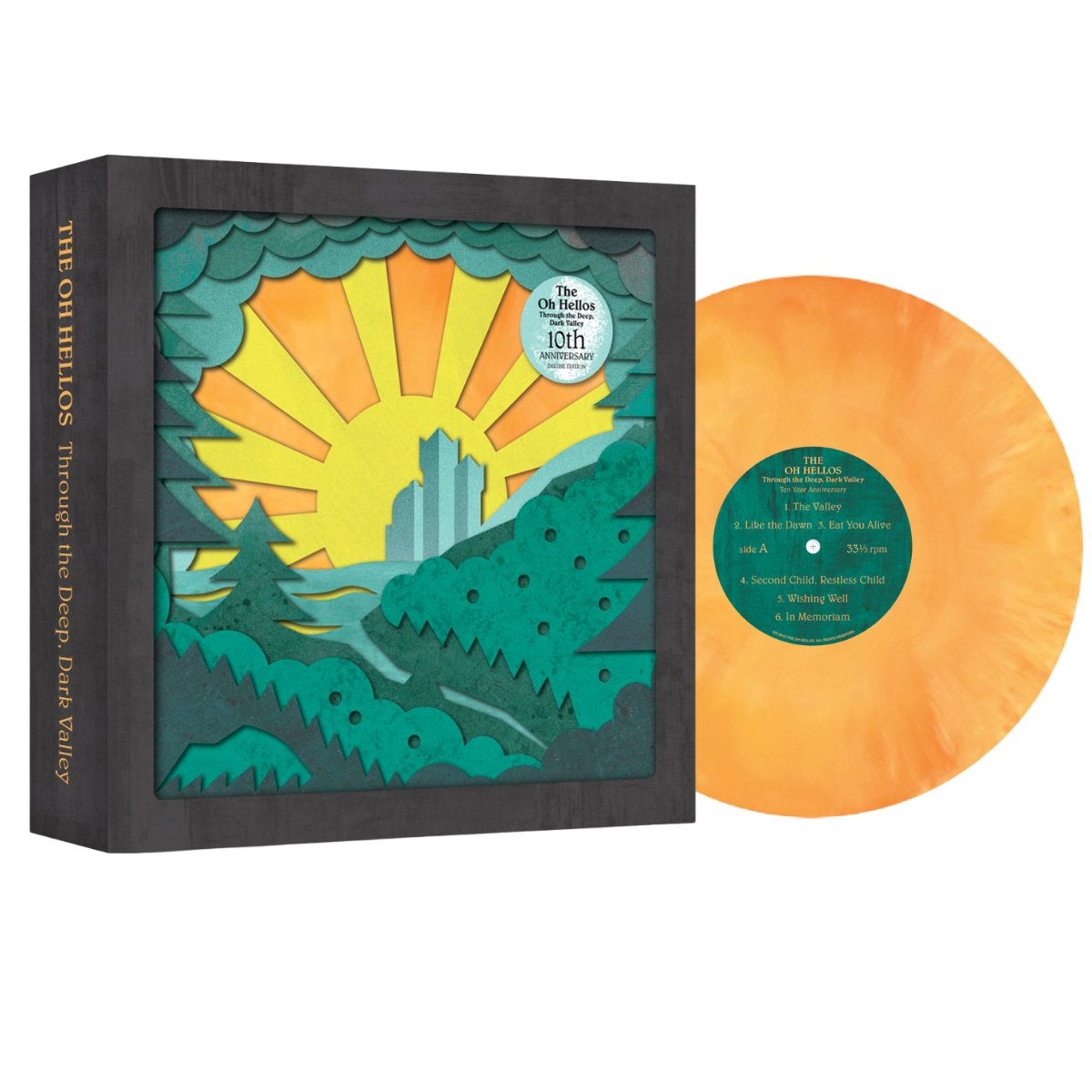 The Oh Hellos: Through The Deep Dark Valley Vinyl LP (Deluxe, Orange & Yellow)