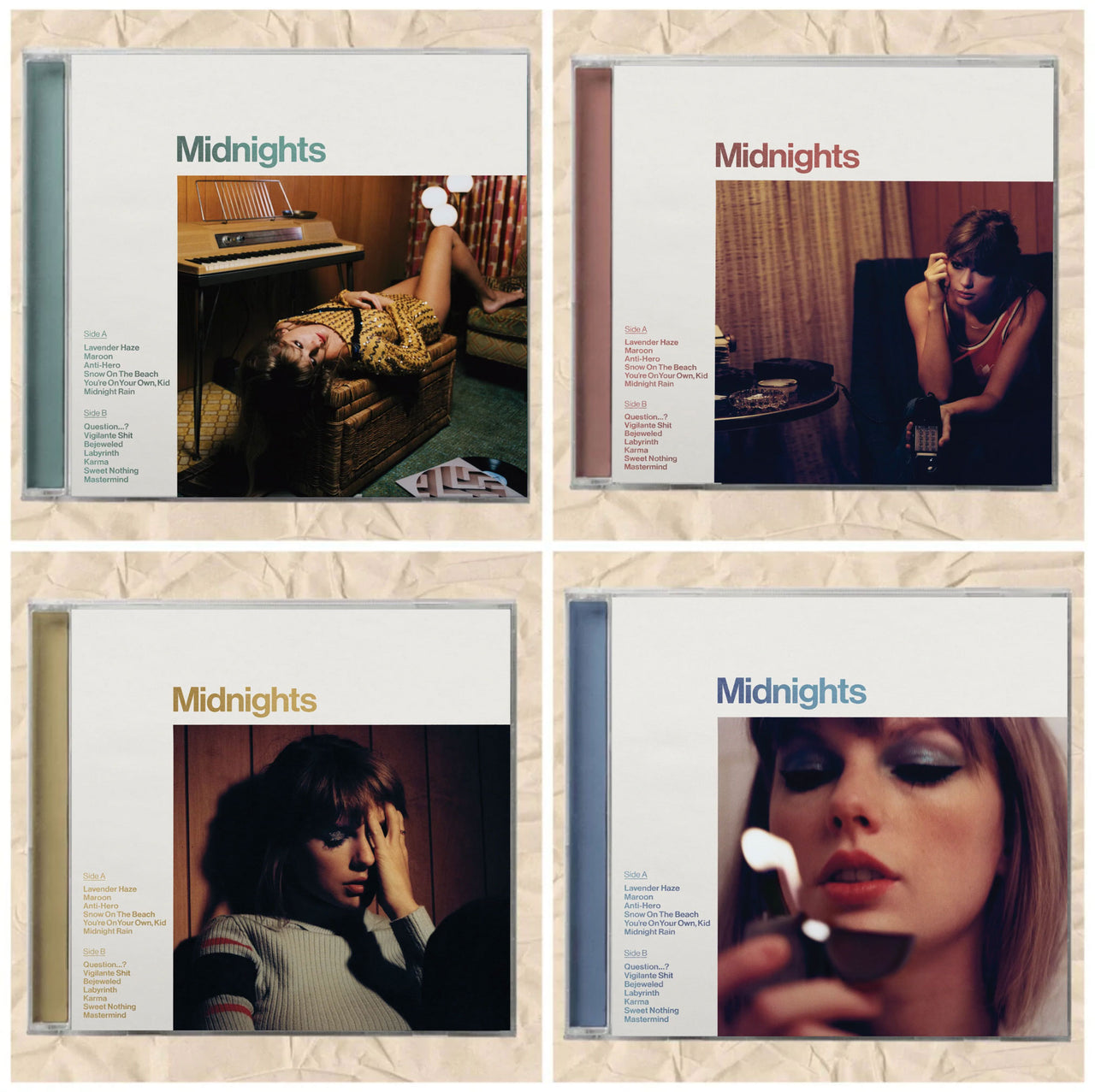 Taylor Swift: Midnights CD Collection (All 4 Variants - Clean Versions)