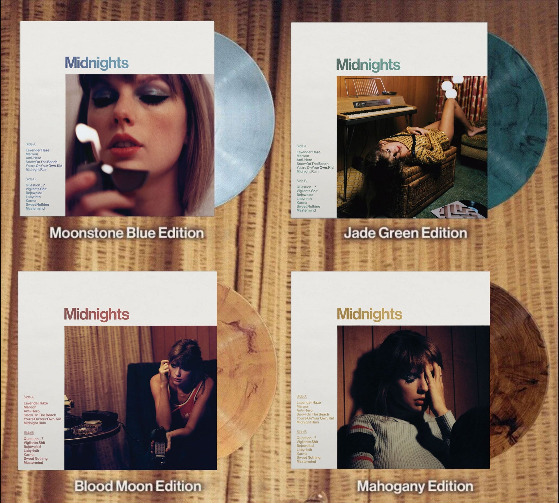 Taylor Swift: Midnights Vinyl LP Collection (All 4 Variants)