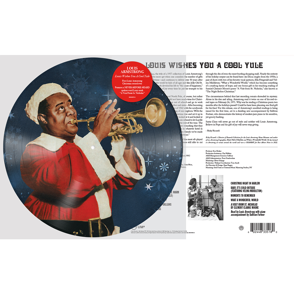 Louis Armstrong Wishes You A Cool Yule Vinyl LP (Picture Disc)